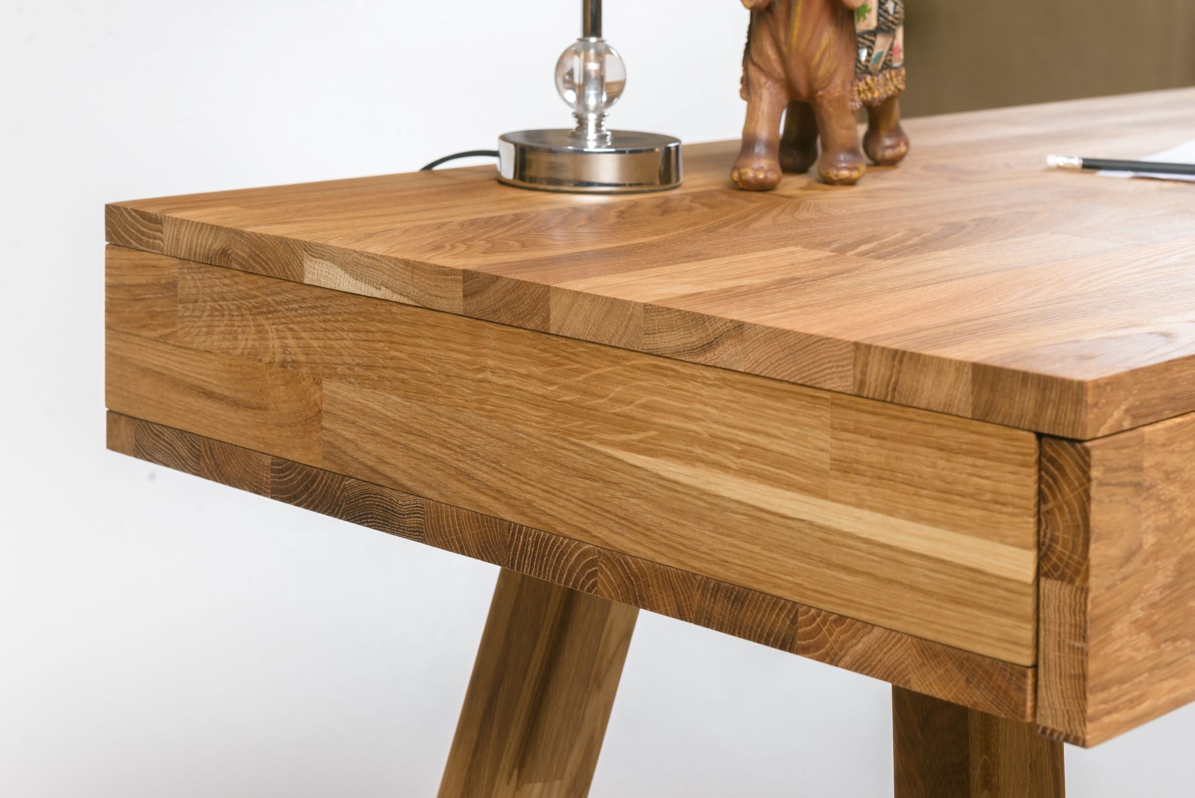 NordicStory Mesa Oficina Escritorio de Madera Maciza Roble Nordico